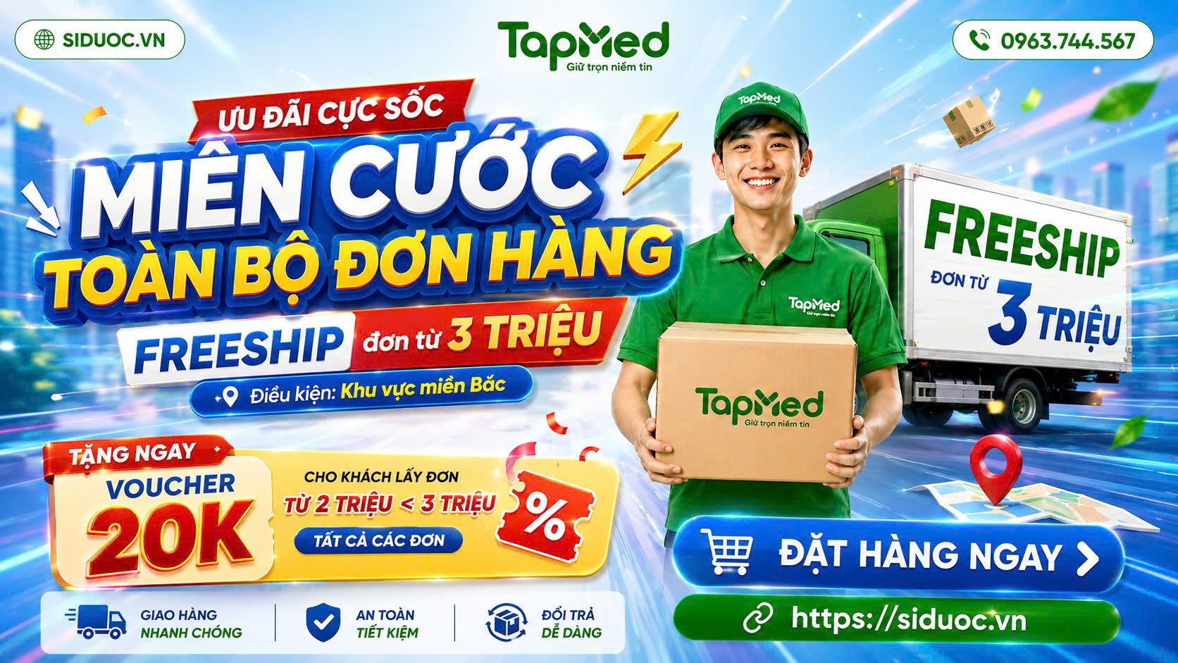 Tapmed lo vận chuyển - Nhà thuốc nhận trọn ưu đãi!